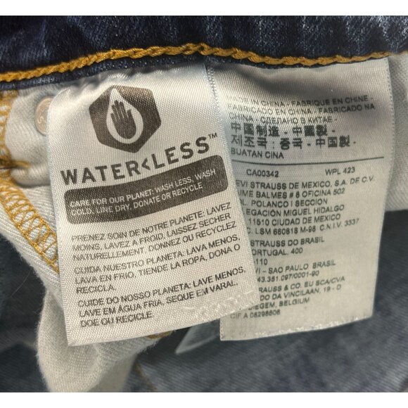 Levi's 505 Straight Leg Denim Jeans Men's 36 Blue Stretch Pockets Cotton Blend - Picture 4 of 10